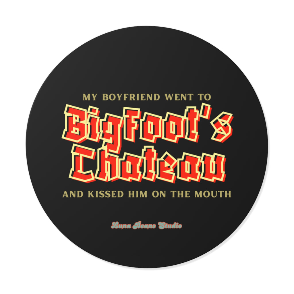 BigFoot's Chateau Round Vinyl Stickers