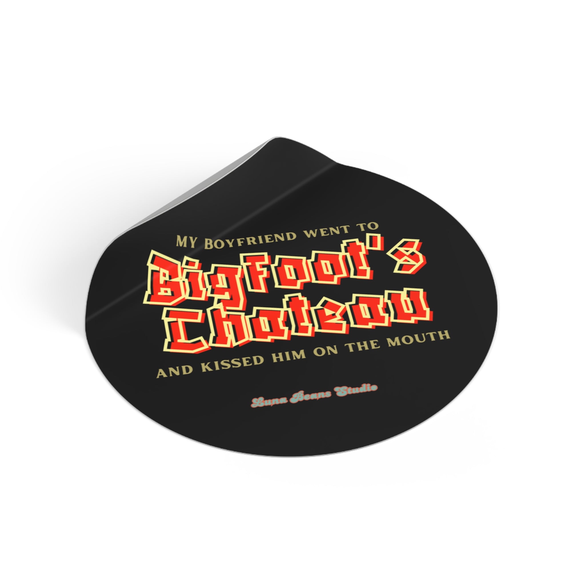 BigFoot's Chateau Round Vinyl Stickers