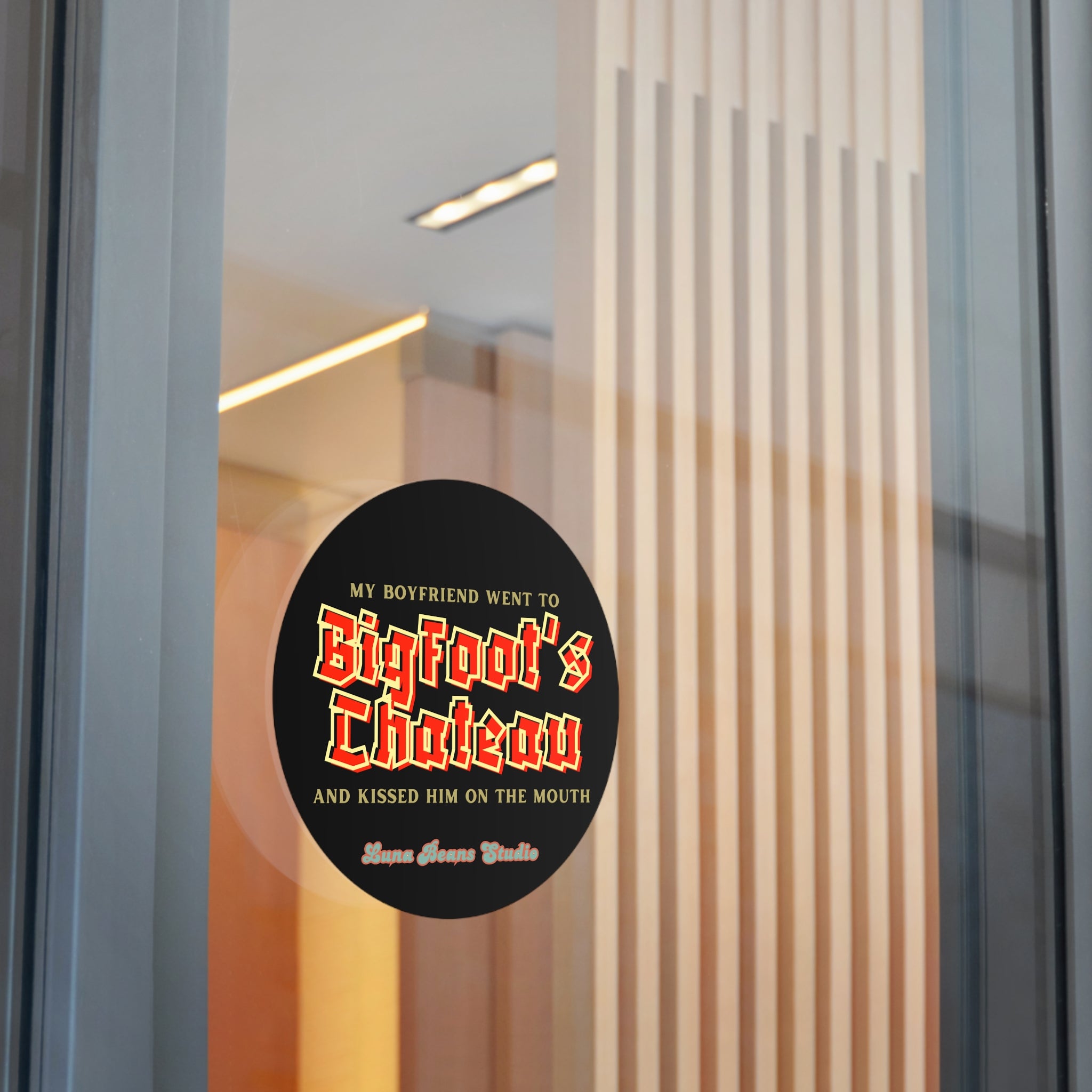 BigFoot's Chateau Round Vinyl Stickers